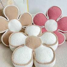 1入組白色三維花形枕頭，現代風格聚酯纖維填充枕頭，適用於客廳臥室，家居裝飾 - 白色 - 查看 7