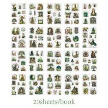 20Pcs/Book Sticker Book, Magic Manual Series, Exquisite Fantasy Magic Theme And Flower Stickers, Die-Cut And Easy To Tear, Scrapbook Supplies, Decorative Notebook Photo Frame Phone Case Water Cup Garbage Magazine DIY Back To School - Multicolor - View 12