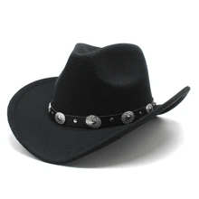 1 pieza, Sombrero Cowboy Occidental Unisex, sombrero de viaje de ala ancha para protección solar, sombrero inclinado de ala ancha, sombrero de sol informal al aire libre, sombrero de montar a caballo de ala ancha, adecuado para hombres y mujeres al aire libre, desierto, senderismo, alpinismo, equitación, viajes, pesca - A - Ver 7