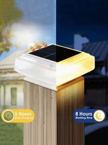 太阳能LED柱灯，防水，防风，适用于家庭、花园、庭院、别墅、户外通道、现代门柱灯