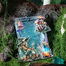 20Pcs/Book Sticker Book, Magic Manual Series, Exquisite Fantasy Magic Theme And Flower Stickers, Die-Cut And Easy To Tear, Scrapbook Supplies, Decorative Notebook Photo Frame Phone Case Water Cup Garbage Magazine DIY Back To School - Multicolor - View 5