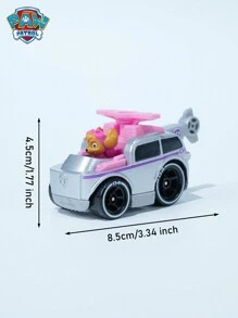 Nickelodeon 1 pieza Helicóptero de juguete de la serie de coches de aleación con licencia oficial de PAW Patrol Skye Animal Puppy para amigos como regalo de cumpleaños o del Día de la Independencia - Plateado - Ver 2