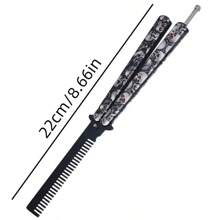1入組蝴蝶式摺疊梳刀壓力減輕玩具，蝴蝶刀競賽戶外玩具遊戲模型玩具 - 彩色 - 查看 5