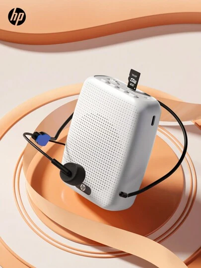  HP Portable Voice Amplifier Wired Microphone Mini Audio Speaker Natural Stereo Sound Loudspeaker For Teachers Speech,Black