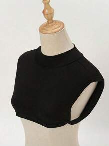 1 pezzo Collarino donna in chiffon monocolore staccabile, collo scaldacollo morbido e comodo con sciarpa a colori casuali