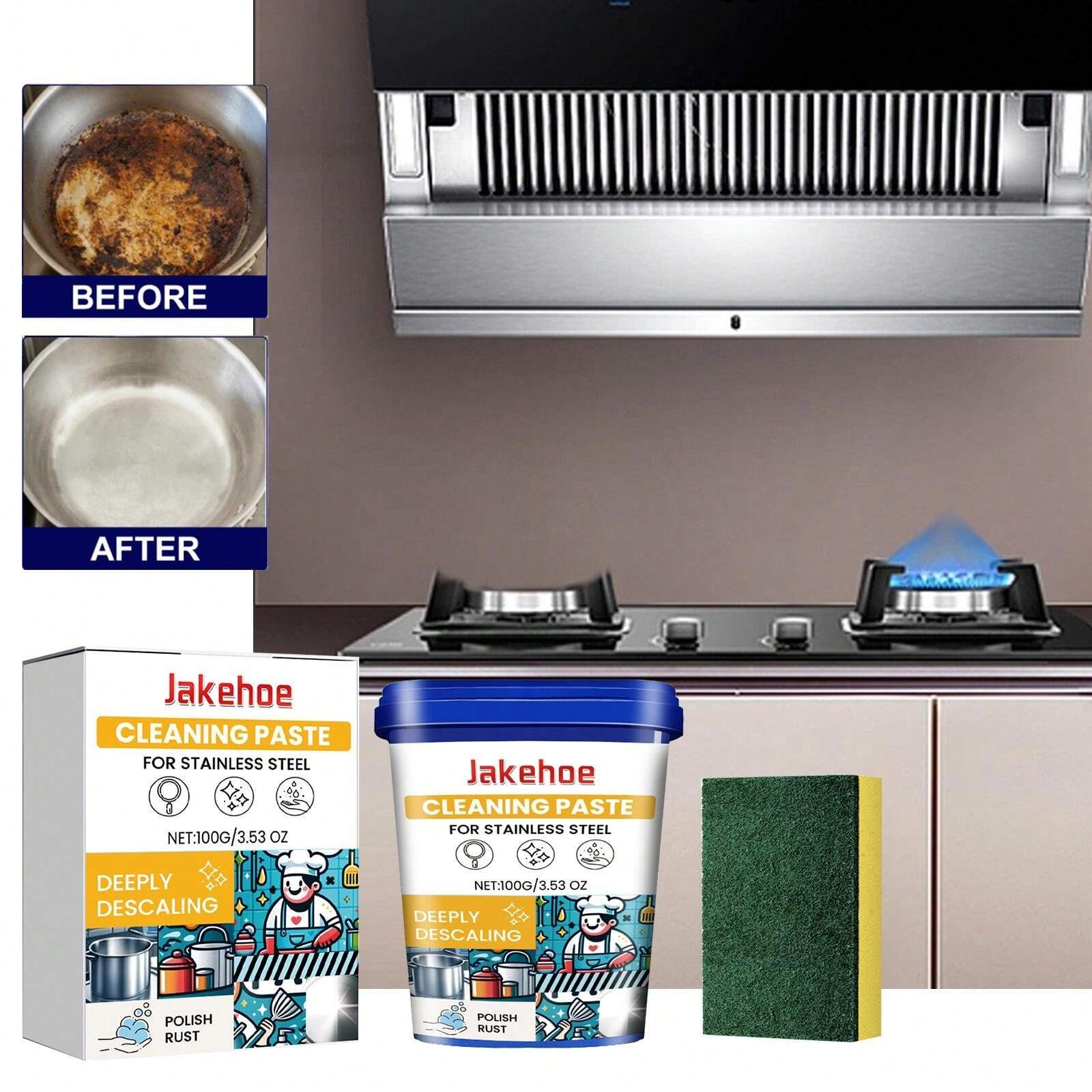 A Powerful Stainless Steel Cleaning Paste That Removes Scorch Marks, Grease, Rust And Limescale