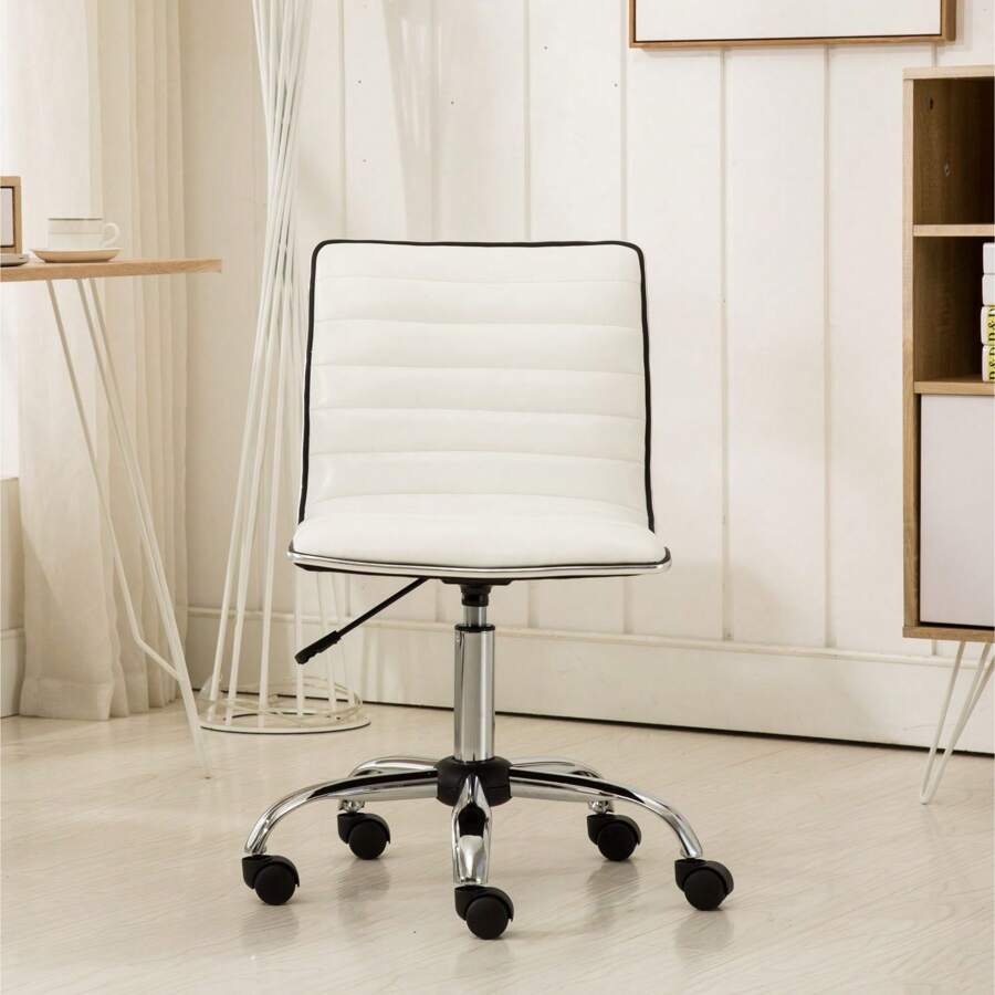 Fremo Chromel Adjustable Air Lift Office Chair  White