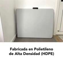 Mesa Plegable Chica De Plastico 120cm Para Jardin Blanco - Blanco - Ver 9