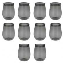PromoClick Paquete de 10 Vasos de Plastico PET de 350ml - Gris - Ver 3