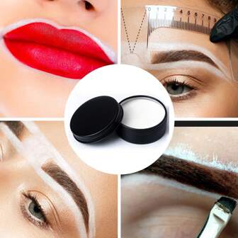 TOEDO 20g Microblading Brow Paste Eyebrow Marker Tool White Black Attoo Eyebrow Permanent Makeup Mapping Paste Brow Lip Shape Position Tool