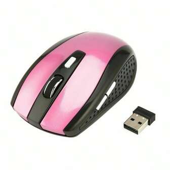 Sanoxy 2.4GHz Wireless Optical Mouse Mice & USB Receiver For PC Laptop Computer DPI Pink