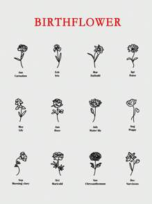 1pc Customized Name & Birth Flower Necklace, Birthstone Rectangle Pendant Name Necklace, Family Members Carved Jewelry Gift For Mom, Birthday, Mother's Day, Graduation, Anniversary, Wedding, Christmas, Party - Silver - View 5