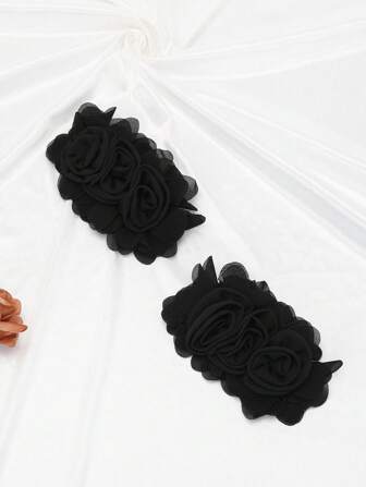 2 stuks Franse romantische rozenbloem schoenclips, geschikt voor hoge hakken, loafers, sandalen, een delicaat cadeau voor vrienden of vriendin