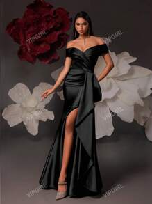 VIPGIRL Vestido de fiesta elegante para mujeres, vestido de invitada de boda semi formal, para fiesta de cumpleaños, graduación, baile de graduación