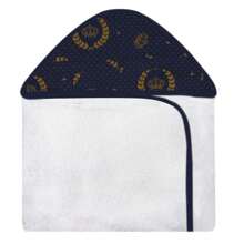 Printed Soft Double Sided Hooded Large Plush Lined Baby Bath Towel With Double Diaper Newborn - 貴族 - 查看 1