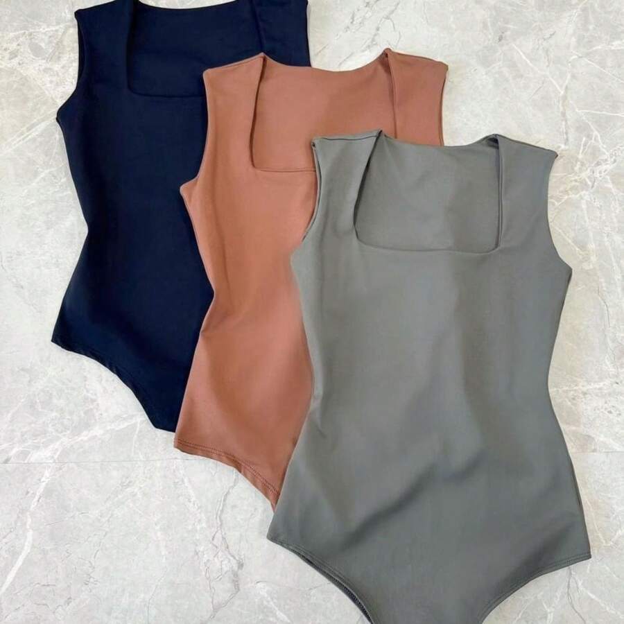 Women Bodysuits - 黑色 - 查看 1