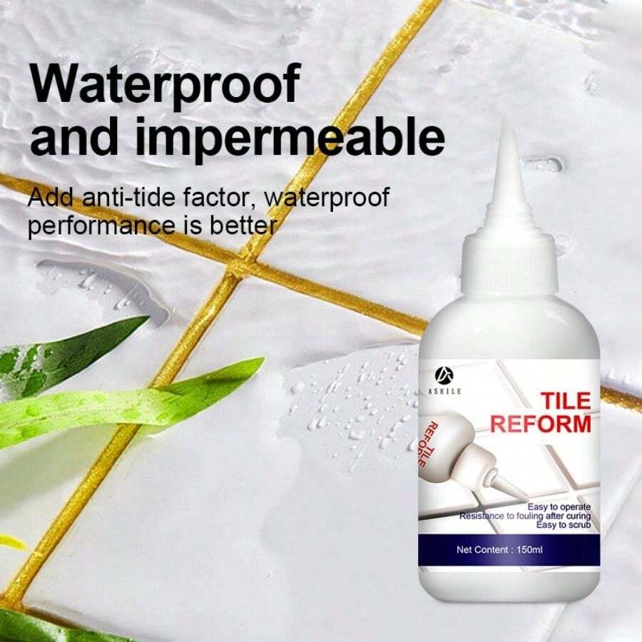Ceramic Tile Grout Repair Caulk, Waterproof Anti-Mold White Color ...