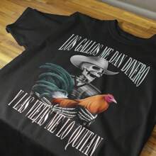 PLAYERA CAMISETA MEMES CALAVERA GYM Y URBAN CALAVERAS CHIDAS 29 - Negro - Ver 1