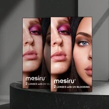 MESIRU Gray Soft Contact Lenses, 1 Pair, 14.5mm, Suitable For Daily Wear. Annual Disposable Colored Contacts, Can Be Used For Halloween, Cosplay And Other Occasions. - Grey - View 5