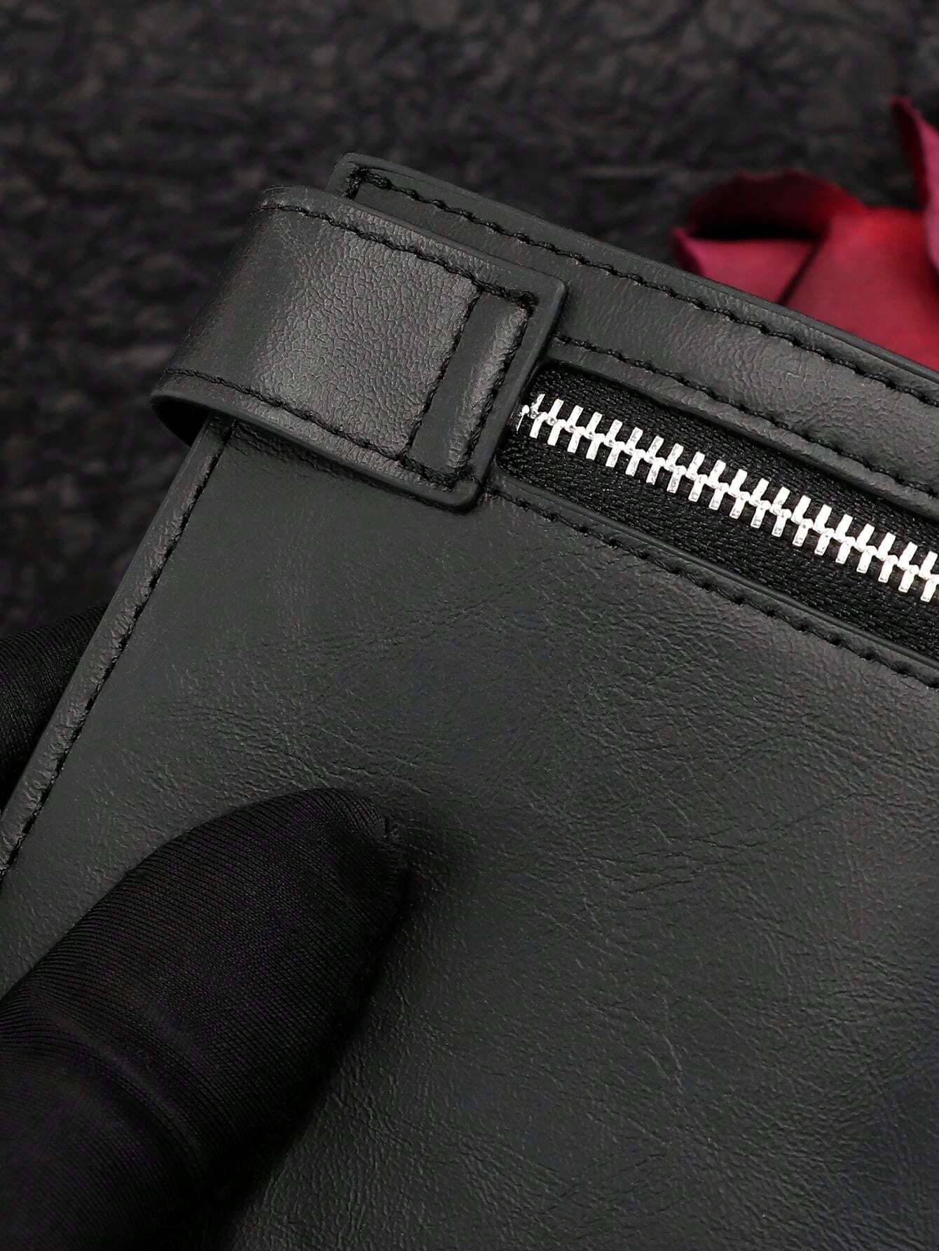 1pc New Retro Men Wallet Short Fashionable Wallet PUNK Black Skull