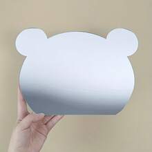 1 pieza Lindo espejo decorativo de pared de acrílico con diseño de cabeza de oso de dibujos animados - Ideal para habitaciones de niños, escritorios, salas de estar y baños - Agrega diversión y un toque infantil a tu decoración Calcomanía de vinilo, para decoración de dormitorio, artículos de decoración de habitación, para decoración de Halloween, decoración de otoño, decoraciones de aula, pegatina removible - 2mm - Ver 7