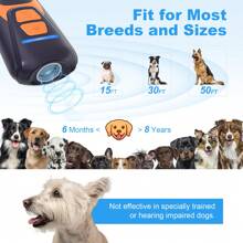 Dog Bark Deterrent Devices, Rechargeable Ultrasonic Anti Barking Device For Dogs, Dog Bark Control Devices 50FT Range Safe For Dogs & Human Portable Indoor Outdoor, Dog Training & Behavior Aids - màu đen - Xem 6