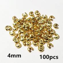 100pcs 3mm 4mm 5mm Round Covers Crimp End Beads Stopper Spacer Beads For DIY Jewelry Making Findings Supplies - Crimp Beads - View 14
