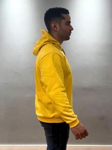 Men Hoodies - 黃色 - 查看 9