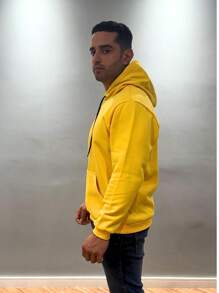 Men Hoodies - 黃色 - 查看 4