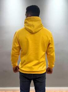 Men Hoodies - 黃色 - 查看 7