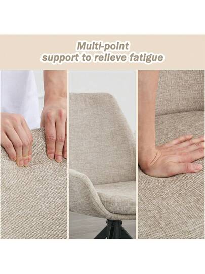 Dining Stoel (Set Of 2), Ergonomic Upholstered Chair, Swivel Armless Room, Kitchen, Living Room view 4