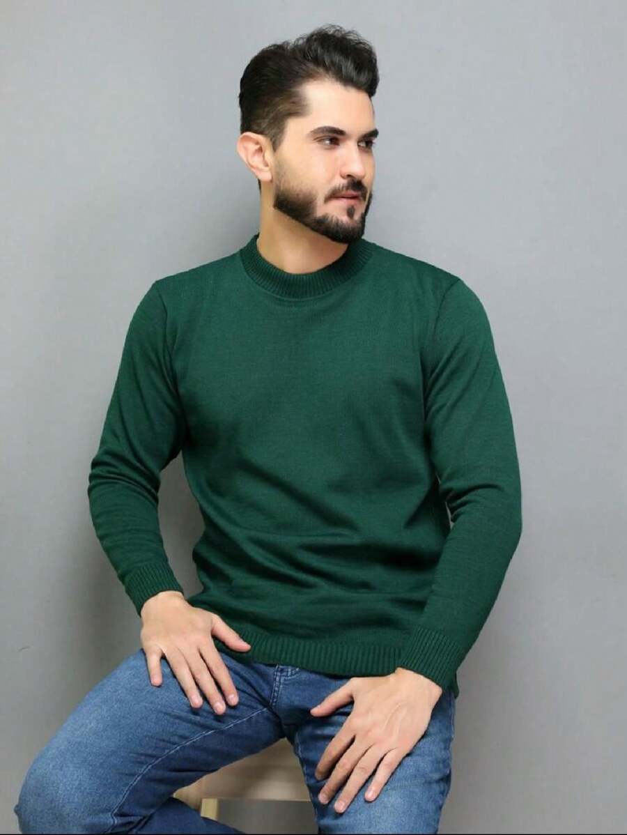 Men Sweaters - Green - View 1