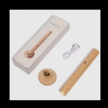 1 件 360 度可旋转木质 LED 壁灯，磁性可拆卸无级调光可充电壁灯，USB 小夜灯 - 旋轉壁燈 - 查看 7