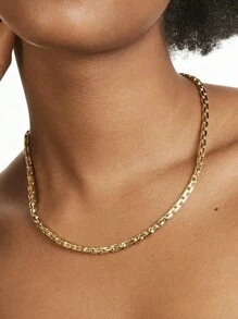 1 Stück europäischer und amerikanischer minimalistischer Hiphop Titan-Stahl Jungfrau Maria Kreuz Perlenkette, Schlangenketten passend für Frauen für jeden Tag, Dates, Musikfestivals, Hochzeiten, Neujahr, Valentinstag, Muttertag, Mutter, Muttertag, Geschenk