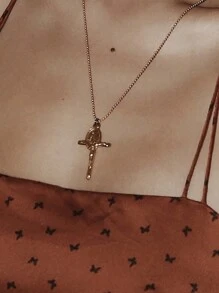 1 Stück europäischer und amerikanischer minimalistischer Hiphop Titan-Stahl Jungfrau Maria Kreuz Perlenkette, Schlangenketten passend für Frauen für jeden Tag, Dates, Musikfestivals, Hochzeiten, Neujahr, Valentinstag, Muttertag, Mutter, Muttertag, Geschenk