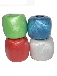 1/2/4Pz Cuerda De Plástico PP Para Embalaje (50G) Cuerda De Polipropileno Multiusos Resistente Al Desgaste Para Empaquetado, Transporte, Manualidades, Artesanías, Jardinería Y Bricolaje - Rafia Decorativa - Azul - Ver 2