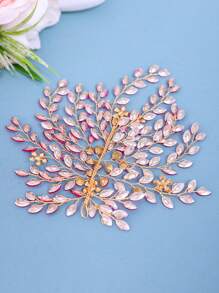 1pc Elegant Crystal Decorated Hair Band, Bridal Wedding Hair Accessories, Women/Girls' Daily/Party Hair Decor