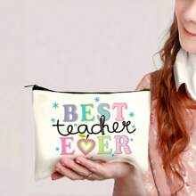 Set de 8 piezas neceser y estuche de lápices temático para profesores, bolsa de regalo para el Día del Maestro, cumpleaños, bolsa de almacenamiento - Multicolor - Ver 13