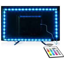 Tv Led Backlight, Pre-Cut 14.3ft Led Strip Lights For 65-75in Tv,4Pcs USB Powered Tv Lights Kit With Remote,RGB Bias Lighting For Room Decor