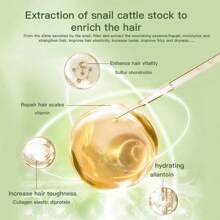 200毫升蔬菜頭髮油，橄欖油，杏仁油，蝸牛髮油，修復受損頭髮，塑造光滑亮麗的頭髮，天然成分