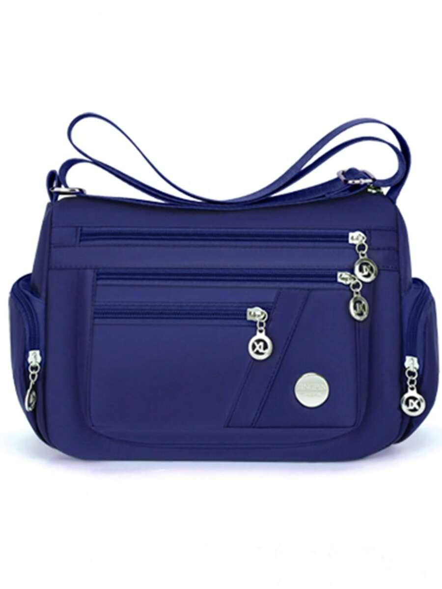 Women's Bag, New Middle-Aged Women's Bag, Nylon Canvas Bag, Shoulder Crossbody Bag, Casual Versatile - Blue - View 1