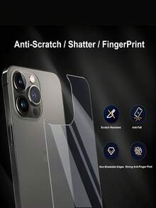 [5 In 1] 2 Pcs Privacy Tempered Glass + 1 Pc Back Tempered Glass + 2 Pcs Camera Lens Protector Compatible With IPhone 11 12 13 14 15 Plus Pro Max - Clear - View 7