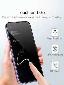 [5 In 1] 2 Pcs Privacy Tempered Glass + 1 Pc Back Tempered Glass + 2 Pcs Camera Lens Protector Compatible With IPhone 11 12 13 14 15 Plus Pro Max - Clear - View 3