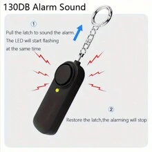 EMASTIFF Alarma de seguridad personal de autodefensa de 130dB, alarma portátil con llavero para mujeres, ancianos y niñas, alarma de emergencia