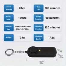 EMASTIFF Alarma de seguridad personal de autodefensa de 130dB, alarma portátil con llavero para mujeres, ancianos y niñas, alarma de emergencia