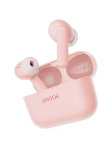 New AIHOOR Wireless Earbuds For IOS & Android Phones, Wireless 5.3 In-Ear Headphones With Extra Bass, Built-In Mic, Touch Control, USB Charging Case, 30hr Battery Earphones (Pink) - Pink - View 4