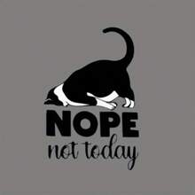 1 Miếng Dán Truyền Nhiệt Hình Mèo "NOPE Not Today", Đề Can Sắt Trên Quần Áo, Làm Áo Phông, Trang Trí Gối, Đồ Dùng Quần Áo & Đồ Trang Trí - Nhiều màu - Xem 1