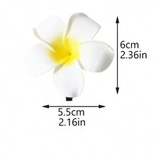 4pcs Hawaiian Flower Hair Clips, Plumeria Hair Clips 2.5 Inch Artificial Flower Hair Clips, Seaside Hawaiian Hair Accessories For Holiday Beach Party, Suitable For Women And Men, Seaside Style Elegant, Bohemian Style, Colorful Plumeria Headdress, Romantic Couple Travel Hair Clips Valentine's Daysummer Claw Clips Hair Claws Hair Barrettes, School Stuff