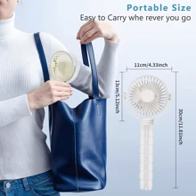 1200mAh Clip On Fan USB Rechargeable Mini Cooling Desk Baby Stroller Portable NEW - White - View 4