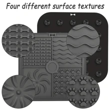 1/2 pièces Tapis de lèche carré pour chiens, bol d'alimentation lente en silicone avec ventouse, tapis d'entraînement pour chiens